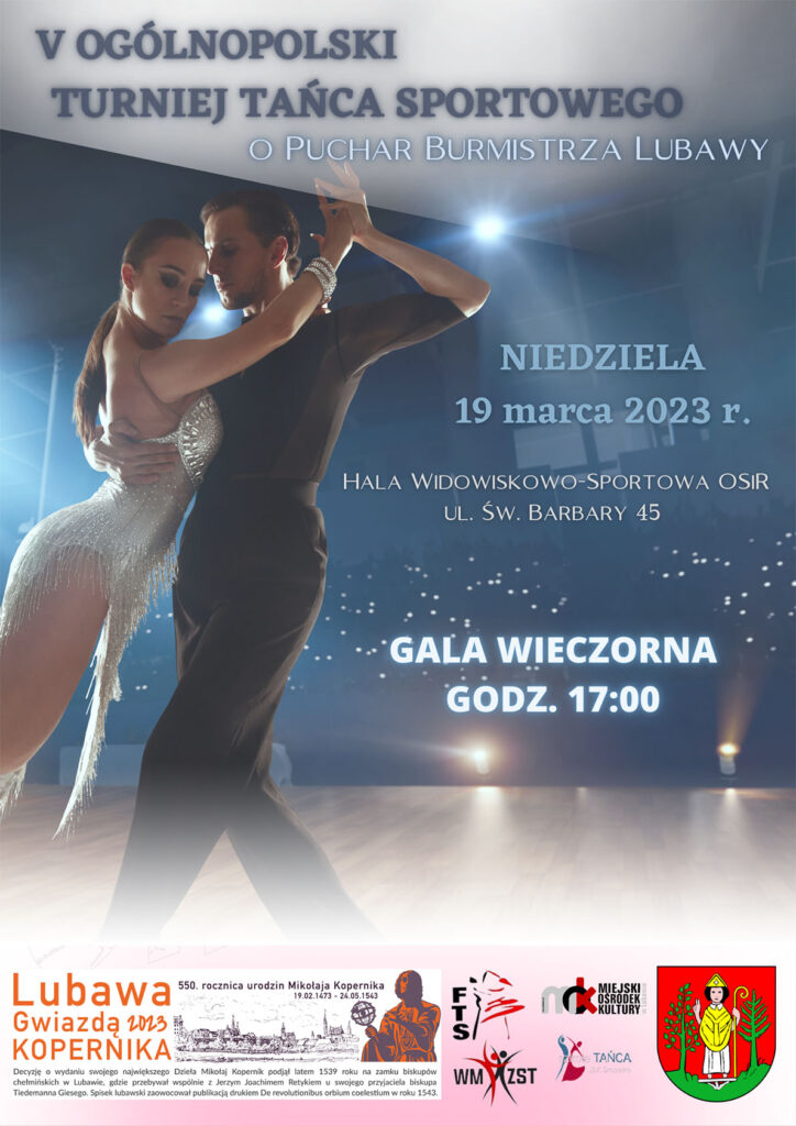 Plakat V turniej Tańca towarzyskiego 